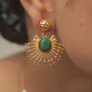 Malachite Vintage Earrings