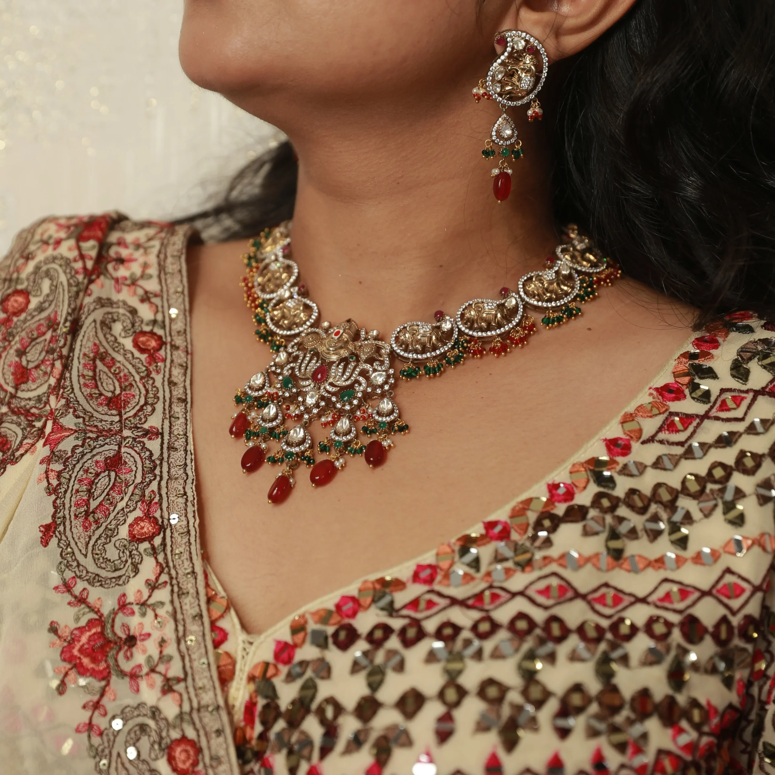 Antique Temple Necklace Set