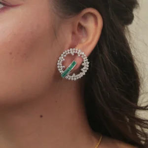 Green Onyx & Iolite Earrings