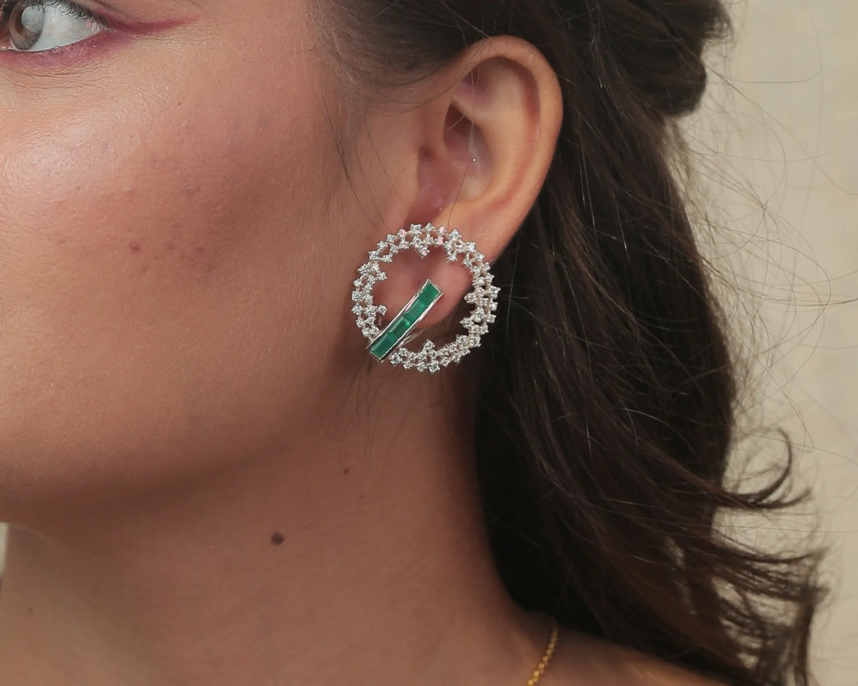 Green Onyx & Iolite Earrings