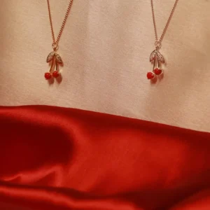 Coral Cherry Necklace